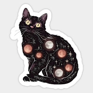 A Black Spiritual Cat Sticker